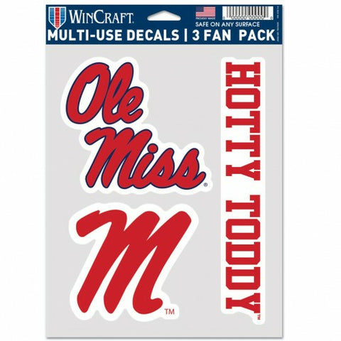 ~Mississippi Rebels Decal Multi Use Fan 3 Pack Special Order~ backorder
