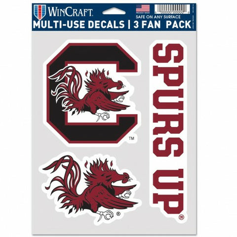 ~South Carolina Gamecocks Decal Multi Use Fan 3 Pack Special Order~ backorder