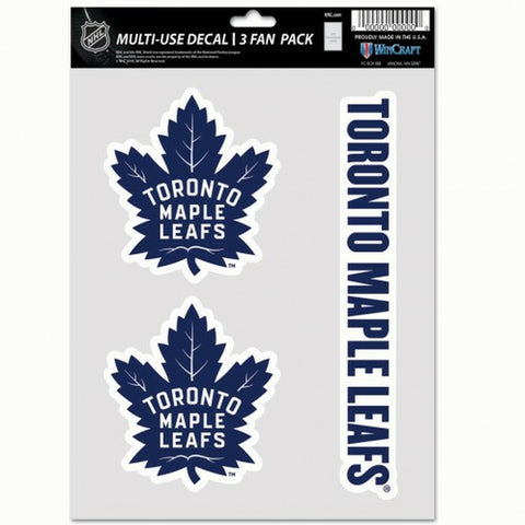 ~Toronto Maple Leafs Decal Multi Use Fan 3 Pack Special Order~ backorder