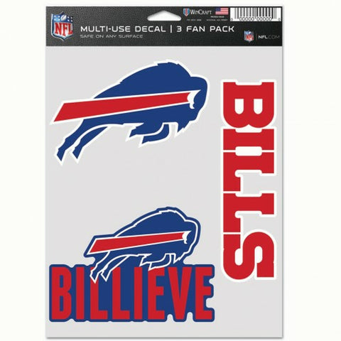 ~Buffalo Bills Decal Multi Use Fan 3 Pack~ backorder