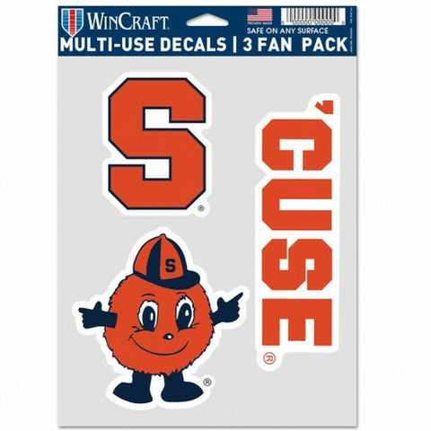 ~Syracuse Orange Decal Multi Use Fan 3 Pack Special Order~ backorder