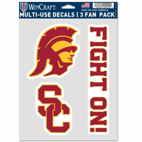~USC Trojans Decal Multi Use Fan 3 Pack Special Order~ backorder