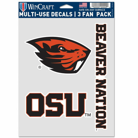~Oregon State Beavers Decal Multi Use Fan 3 Pack Special Order~ backorder