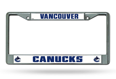 Vancouver Canucks License Plate Frame Chrome - Special Order
