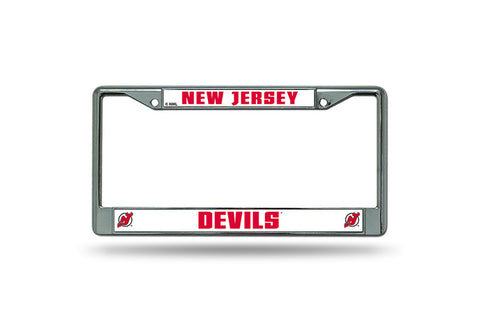 New Jersey Devils License Plate Frame Chrome - Special Order