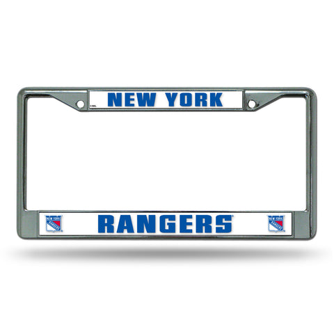 New York Rangers License Plate Frame Chrome