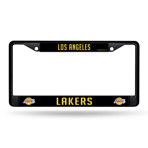 Los Angeles Lakers License Plate Frame Chrome Black