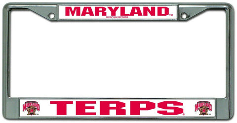 Maryland Terrapins License Plate Frame Chrome