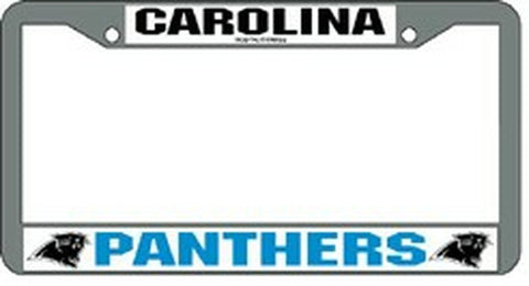 Carolina Panthers License Plate Frame Chrome