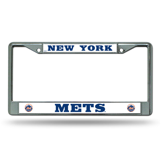 New York Mets License Plate Frame Chrome