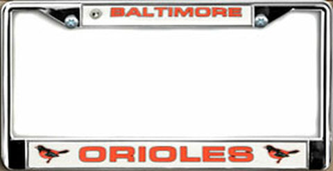 ~Baltimore Orioles License Plate Frame Chrome~ backorder