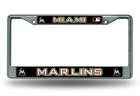 ~Miami Marlins License Plate Frame Chrome - Special Order~ backorder