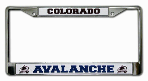 ~Colorado Avalanche License Plate Frame Chrome~ backorder
