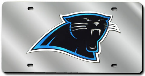 Carolina Panthers License Plate Laser Cut Silver