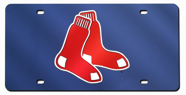 Boston Red Sox License Plate Laser Cut Blue