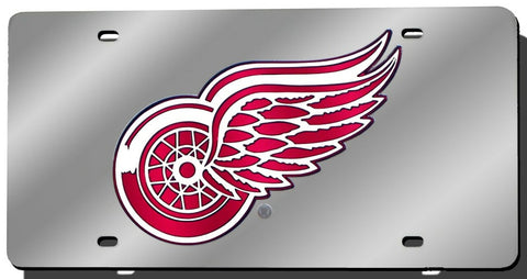 ~Detroit Red Wings License Plate Laser Cut Silver - Special Order~ backorder