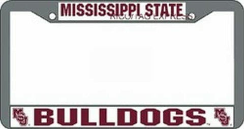 ~Mississippi State Bulldogs License Plate Frame Chrome~ backorder
