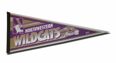 Northwestern Wildcats Pennant 12x30 Carded Rico