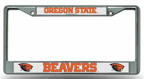 ~Oregon State Beavers License Plate Frame Chrome - Special Order~ backorder
