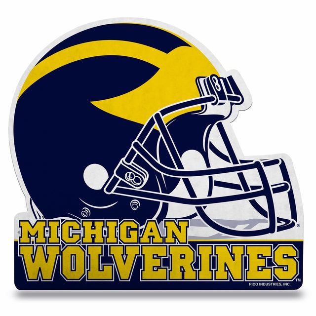 Banderín de los Wolverines de Michigan troquelado en tarjeta