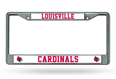 ~Louisville Cardinals License Plate Frame Chrome - Special Order~ backorder