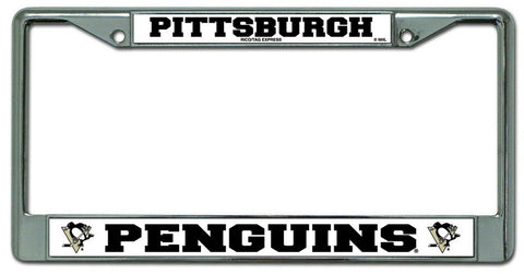 ~Pittsburgh Penguins License Plate Frame Chrome~ backorder