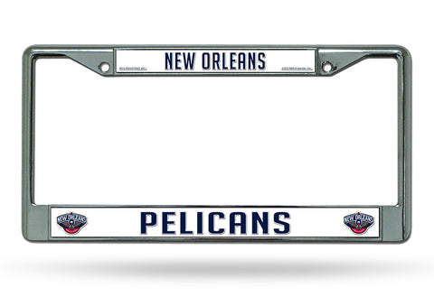 ~New Orleans Pelicans License Plate Frame Chrome - Special Order~ backorder