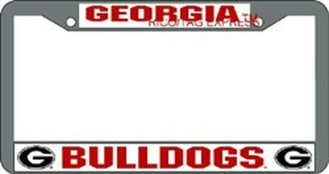Georgia Bulldogs License Plate Frame Chrome