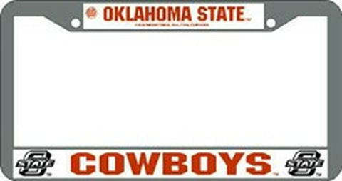 ~Oklahoma State Cowboys License Plate Frame Chrome~ backorder
