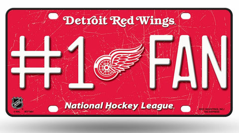 ~Detroit Red Wings License Plate #1 Fan - Special Order~ backorder