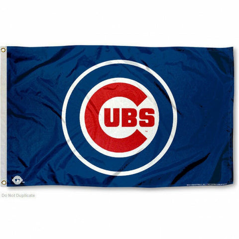 Chicago Cubs Flag 3x5 Blue Logo