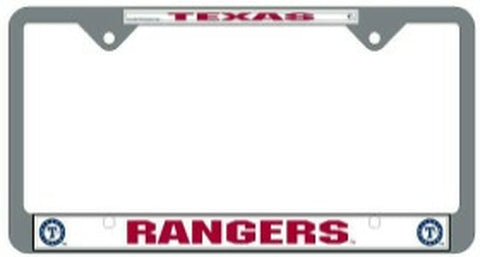 Texas Rangers License Plate Frame Chrome