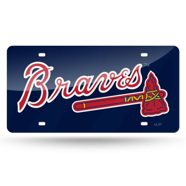 Atlanta Braves License Plate Laser Cut Navy