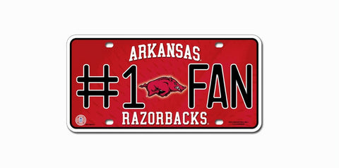 ~Arkansas Razorbacks License Plate #1 Fan - Special Order~ backorder