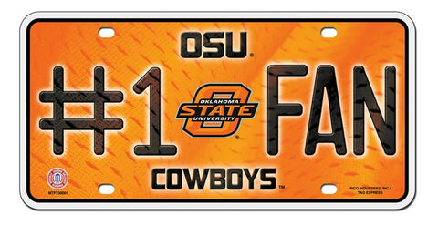 ~Oklahoma State Cowboys License Plate #1 Fan - Special Order~ backorder