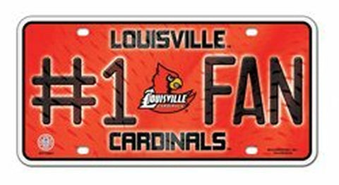 Louisville Cardinals License Plate #1 Fan - Special Order