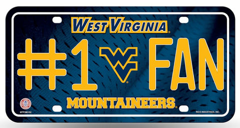 ~West Virginia Mountaineers License Plate - #1 Fan~ backorder