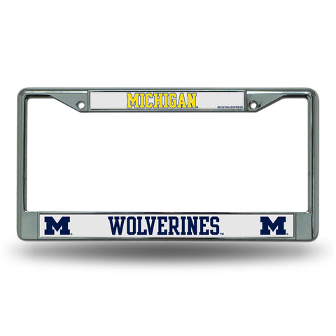 Michigan Wolverines License Plate Frame Chrome