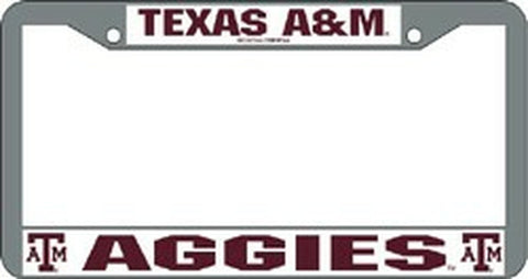 Texas A&M Aggies License Plate Frame Chrome