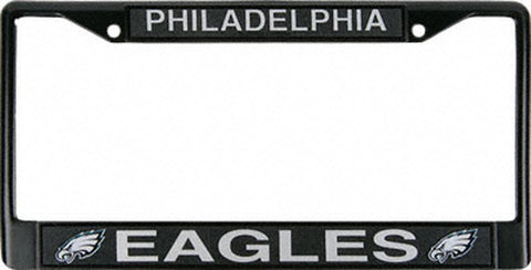Philadelphia Eagles License Plate Frame Chrome Black