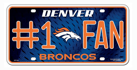 Denver Broncos License Plate #1 Fan