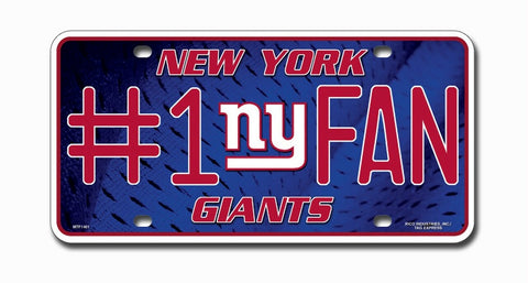 New York Giants License Plate #1 Fan