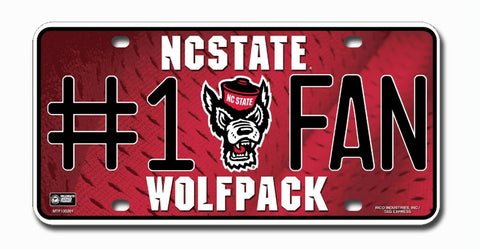 ~North Carolina State Wolfpack License Plate - #1 Fan~ backorder