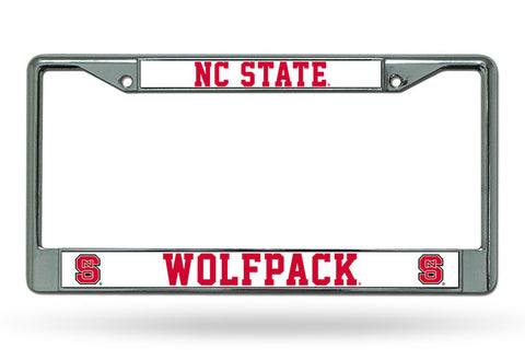 North Carolina State Wolfpack License Plate Frame Chrome - Special Order