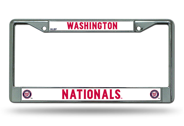 Washington Nationals License Plate Frame Chrome