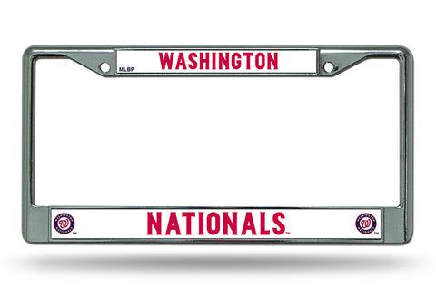 Washington Nationals License Plate Frame Chrome