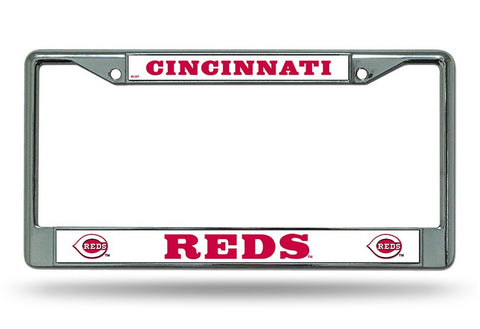 Cincinnati Reds License Plate Frame Chrome