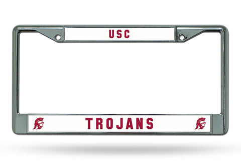 ~USC Trojans License Plate Frame Chrome - Special Order~ backorder