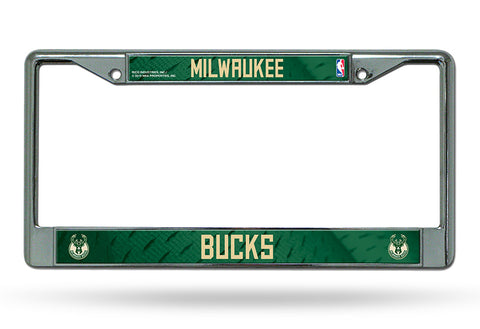 ~Milwaukee Bucks License Plate Frame Chrome - Special Order~ backorder