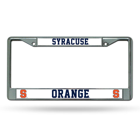 Syracuse Orange License Plate Frame Chrome - Special Order